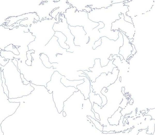 Карта Азии без границ