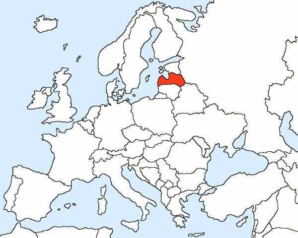 Политическая карта Европы пустая