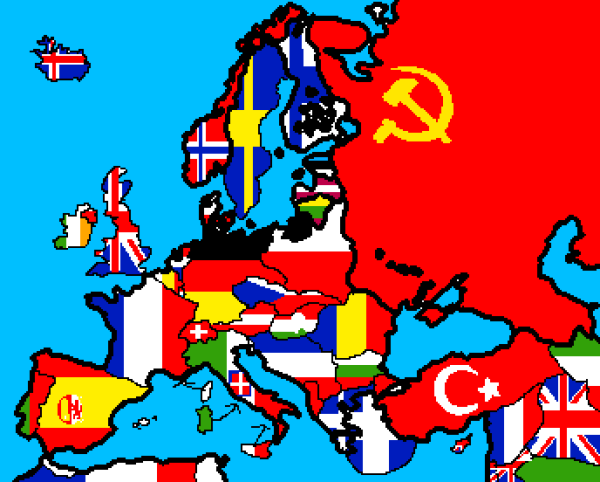 Карта Европы 1936 года