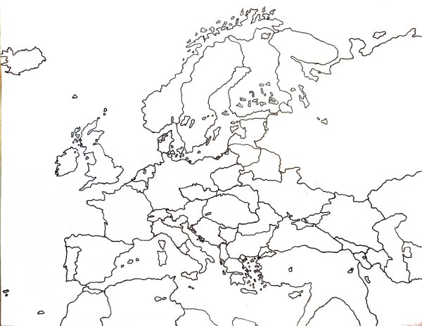 Карта Европы 1936 года для маппинга
