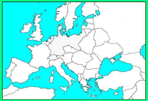 Карта Европы 1939 года белая