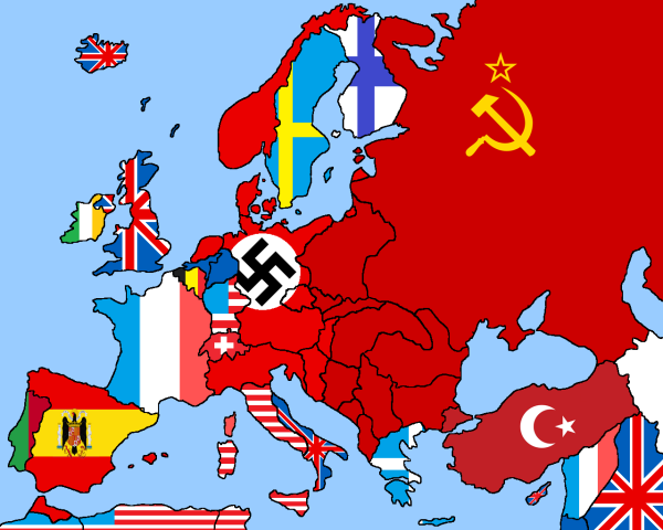 Карта Европы 1943