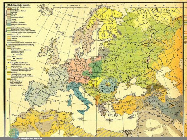 Карта Европы 1914 года с городами