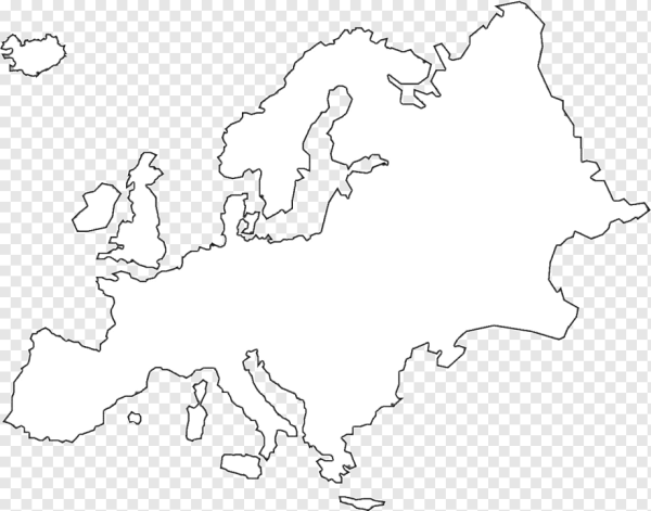 Карта Европы контур