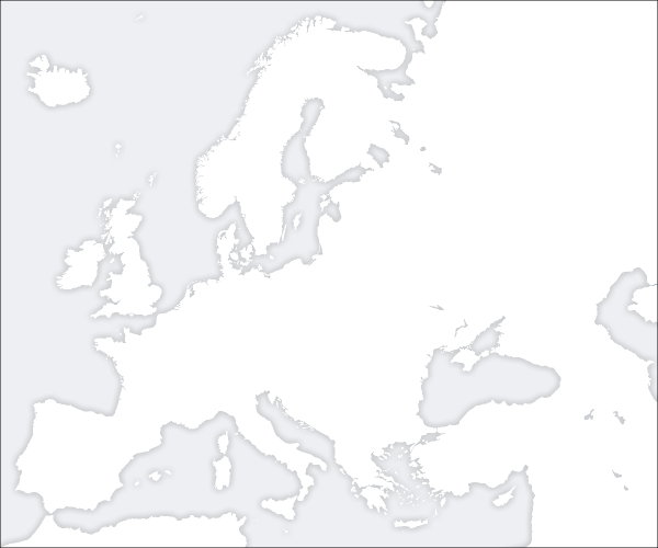 Карта Европы без границ для маппинга