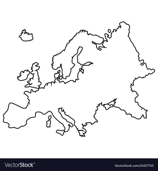 Карта Европы контур