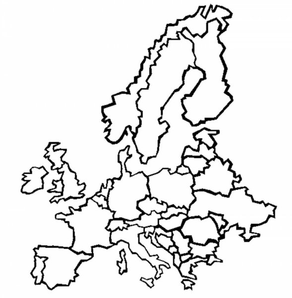 Европа раскраска