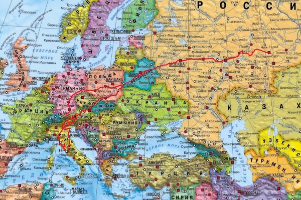 Карта Европы географическая крупная политическая