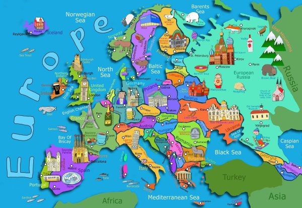Рисунки карта европы со странами крупно на русском (46 фото)