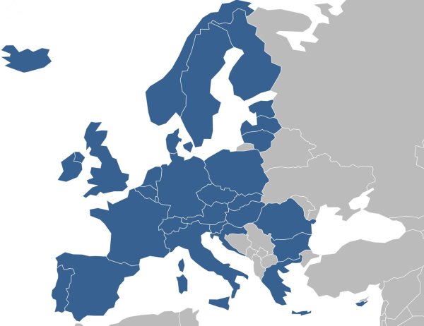Карта Европы без России