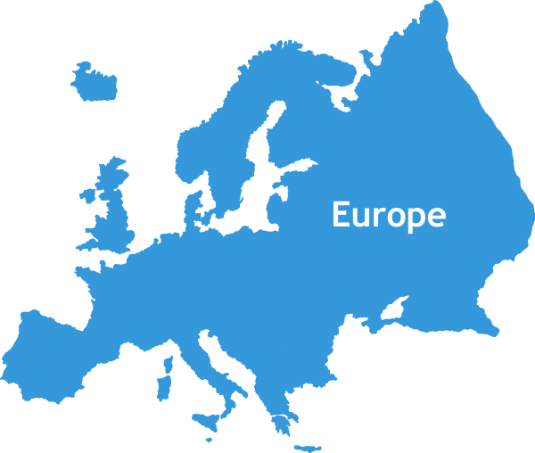 Континент Европа на карте