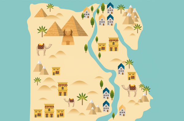 Рисунки карта египта (41 фото)