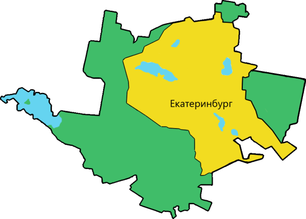 Векторная карта Екатеринбурга