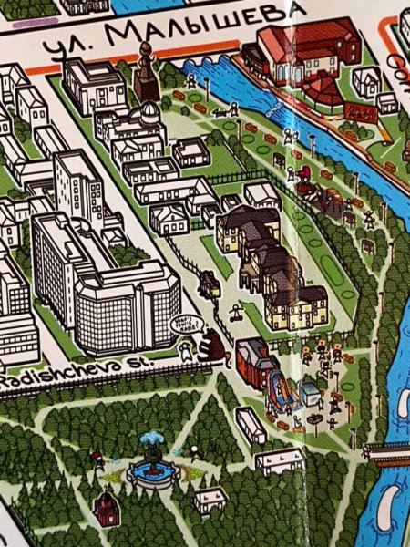 Рисованная карта Екатеринбурга