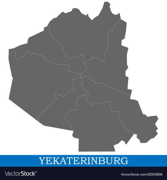 Карта Екатеринбурга вектор