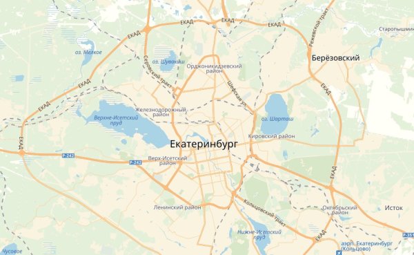 Г Екатеринбург на карте