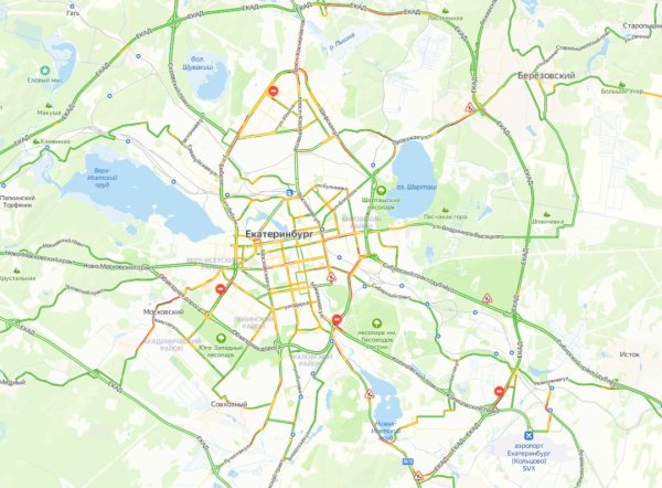 Екатеринбург на карте