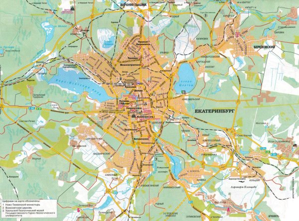 Карта города. Екатеринбург