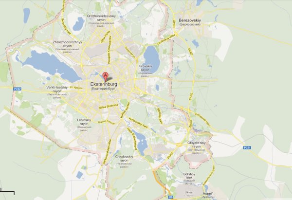 Екатеринбург на карте