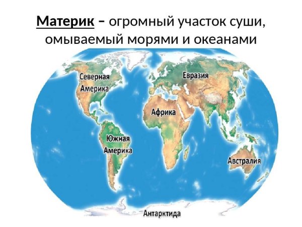 Карта мира 4 класс окружающий мир с материками