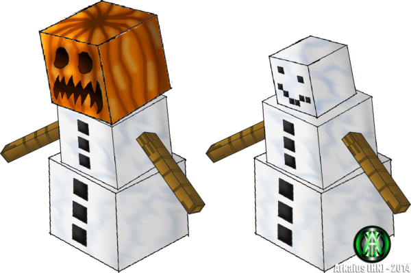 Minecraft снежный голем