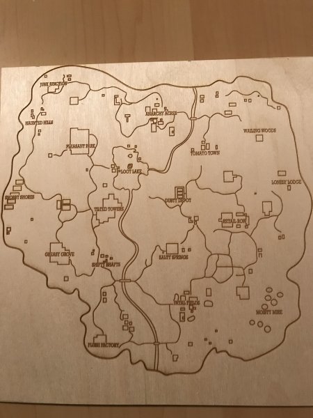 Распечатка карты ФОРТНАЙТ