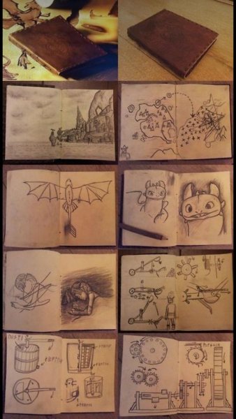 Рисунки Иккинга из его блокнота