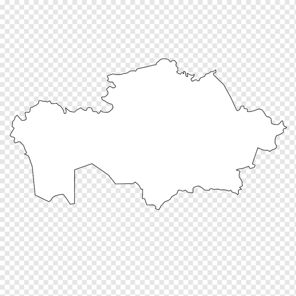 Карта Казахстана контур