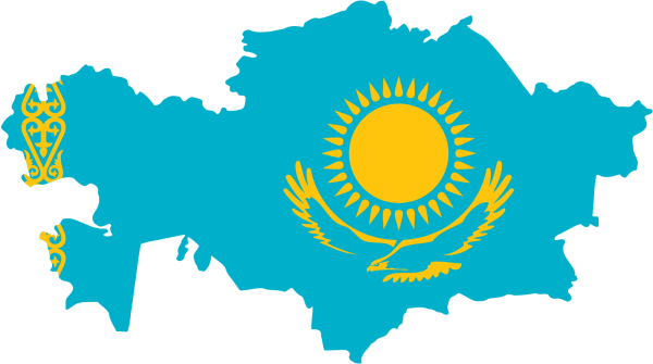 Казахстан карта флаг