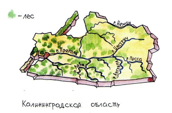 Калининградская область на карте