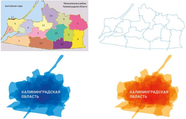 Карта Калининградской области вектор