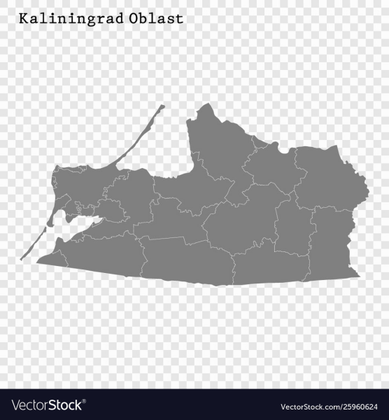 Карта Калининградской области вектор