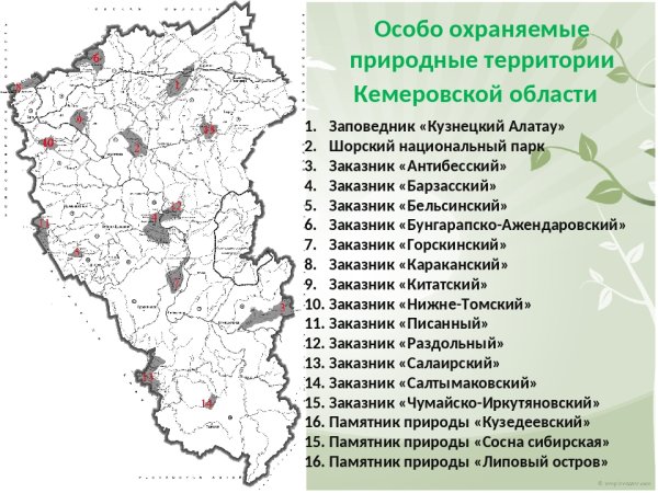 Географическое расположение Кемеровской области