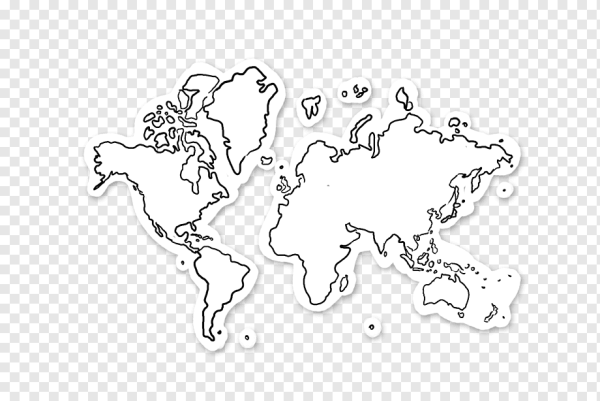 Карта мира контур