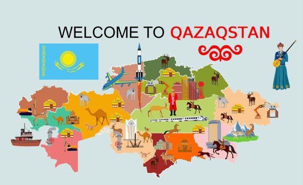 Достопримечательности Казахстана на карте
