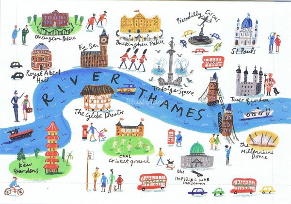 Рисунки карта лондона (50 фото)