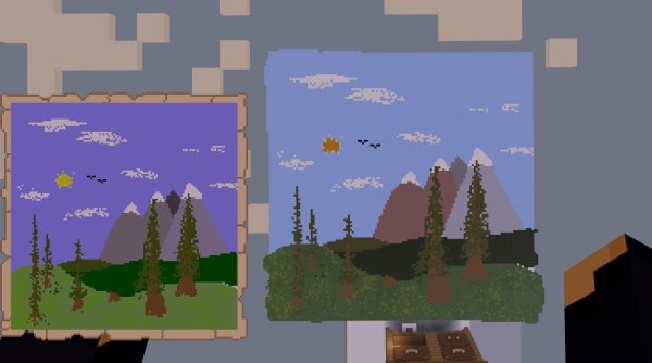 Minecraft рисование на картах