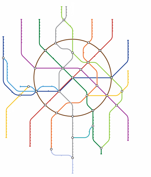 Схема метро Москвы увеличенная