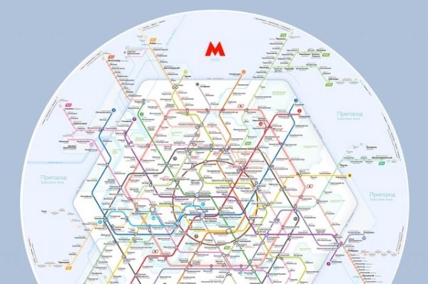 Карта Москвы со станциями метро