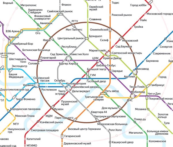 Схема Московского метрополитена