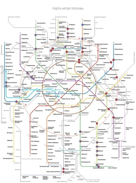 Схема Московского метро 2021