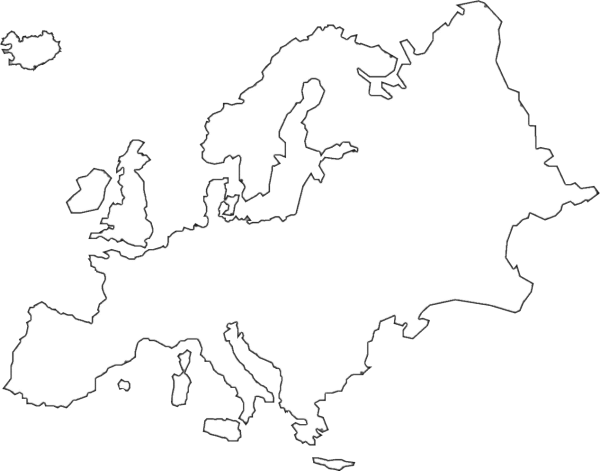 Карта Европы контур