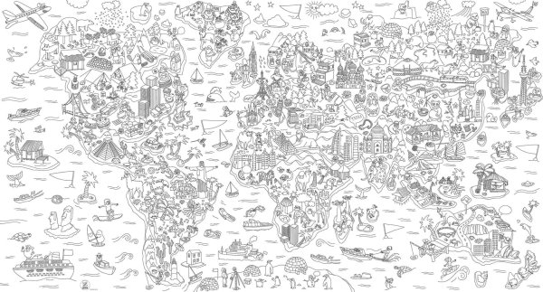 Москва. Карта-раскраска