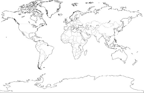 Рисунки карта мира с границами государств (46 фото)