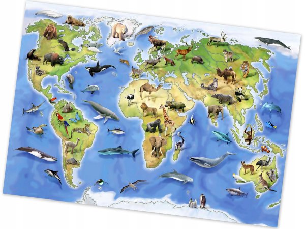 Рисунки карта мира с животными (46 фото)
