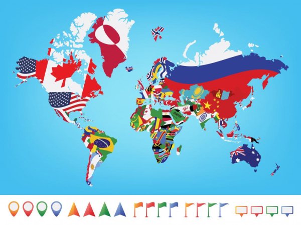 Флаг в виде карты