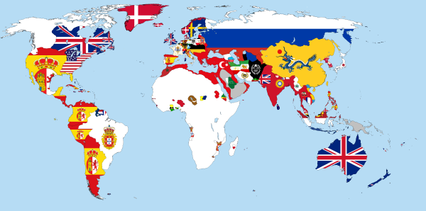 Карта мира с флагами