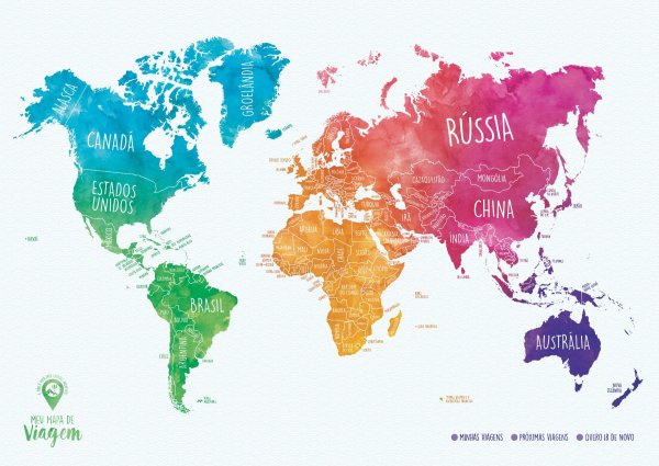 Карта мира стилизованная
