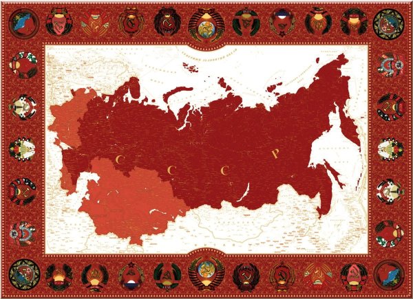 Карта советского Союза СССР