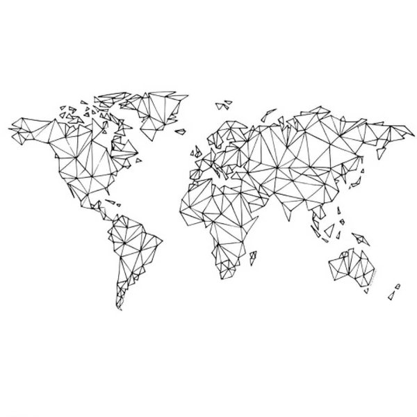 Карта мира очертания
